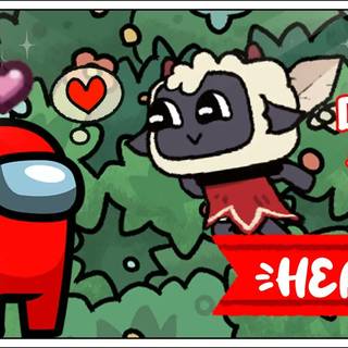 Among Us Valentines Day wallpaper