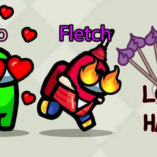 Among Us Valentines Day wallpaper