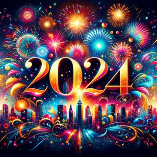 New Year 2024 PC wallpaper