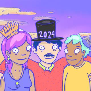 2024 New Year PC wallpaper