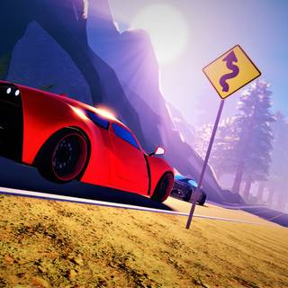 Purple winter drive wallpaper