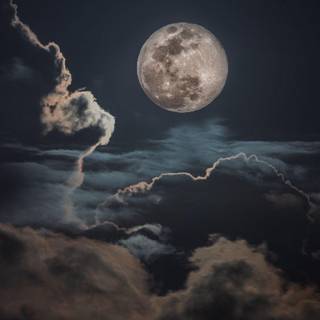 Clouds moon wallpaper