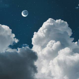 Clouds moon wallpaper