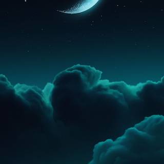 Clouds moon wallpaper