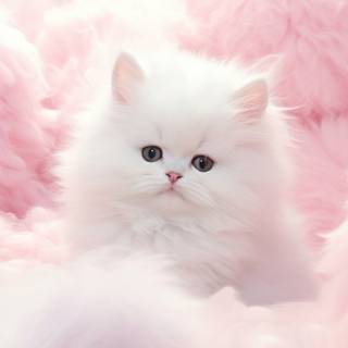 Cute pink cats wallpaper
