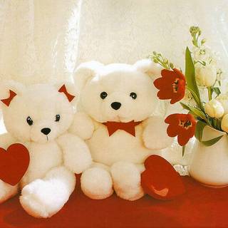 Valentines bears wallpaper