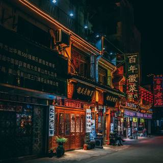 Chinese streets wallpaper