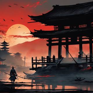 Chinese samurai wallpaper