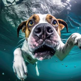 Dogs swimming wallpaper