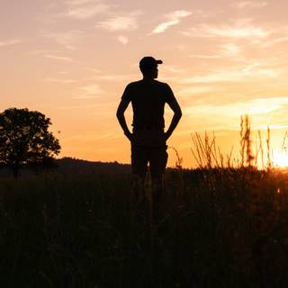 Watching sunset wallpaper