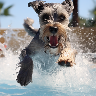 Dogs swimming wallpaper