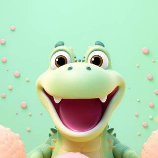 Cartoon reptile iPhone wallpaper