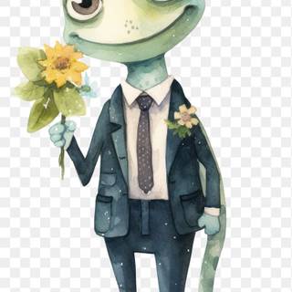 Cartoon reptile iPhone wallpaper