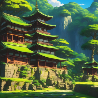 Anime forest PC wallpaper