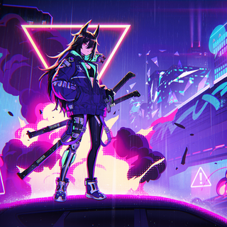 Neon anime PFP wallpaper