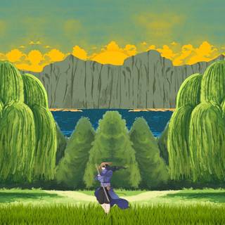 Anime forest PC wallpaper