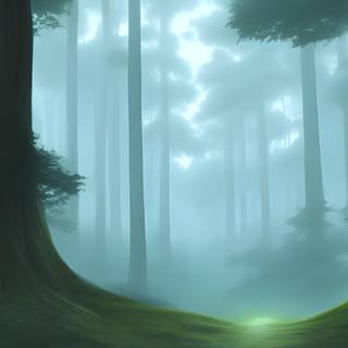 Anime forest PC wallpaper