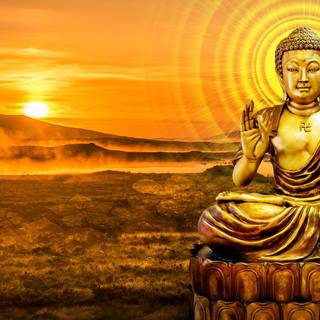 Golden Buddha wallpaper