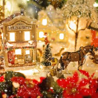 4k Christmas village wallpaper