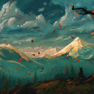 Mountain scenery 4k wallpaper