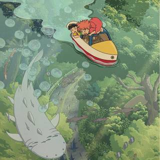 Ponyo iPhone wallpaper