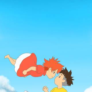 Ponyo iPhone wallpaper