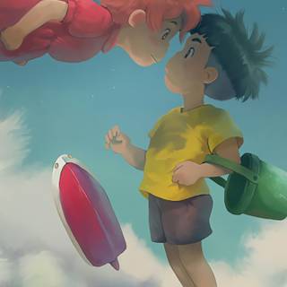 Ponyo iPhone wallpaper