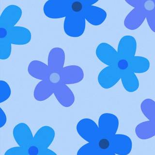 Blue flowers iPhone wallpaper
