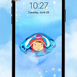 Ponyo iPhone wallpaper