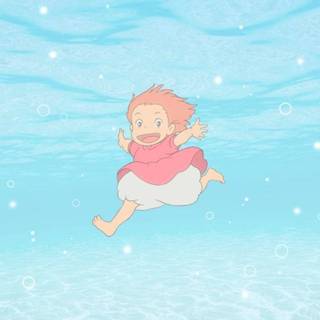 Ponyo iPhone wallpaper