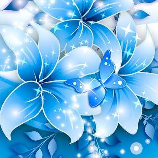 Blue flowers iPhone wallpaper