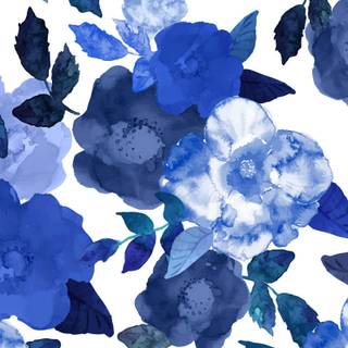 Blue flowers iPhone wallpaper