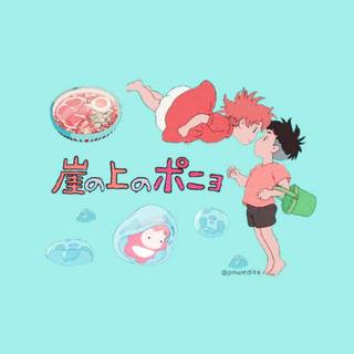 Ponyo iPhone wallpaper