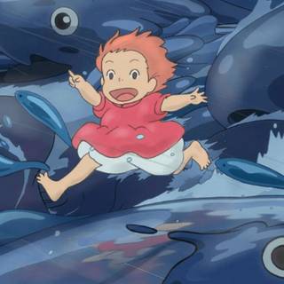 Ponyo iPhone wallpaper