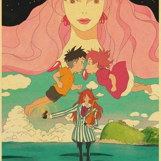 Ponyo iPhone wallpaper