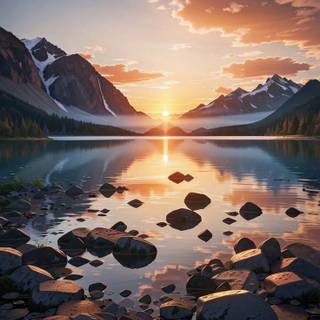 iPhone lake wallpaper