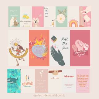 Feminist collage wallpaper