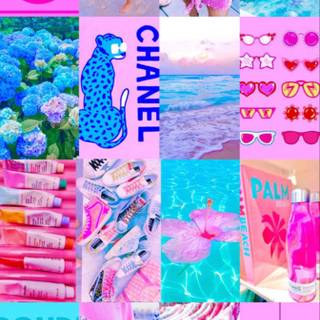 Collage preppy wallpaper