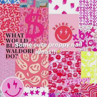 Collage preppy wallpaper