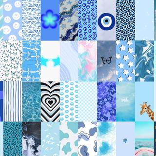 Collage preppy wallpaper