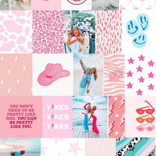 Collage preppy wallpaper