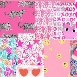 Collage preppy wallpaper