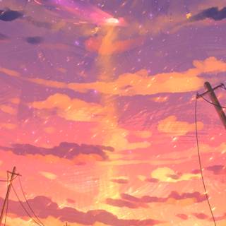 Anime sky mobile wallpaper