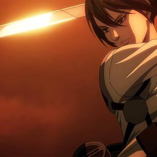 Eren and Mikasa 4k wallpaper