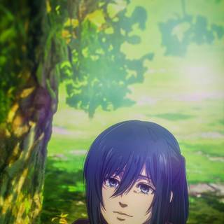 Eren and Mikasa phone wallpaper