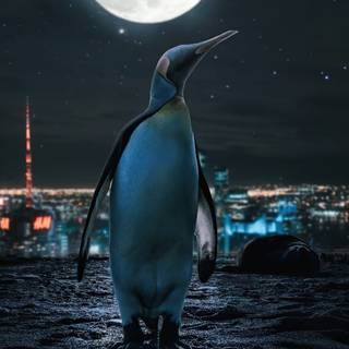 4k penguin wallpaper