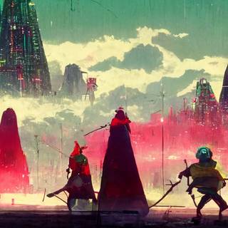 Human vs AI wallpaper