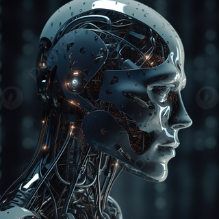 Human vs AI wallpaper