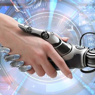 Human vs AI wallpaper