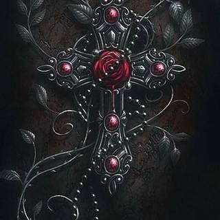 Gothic cross wallpaper